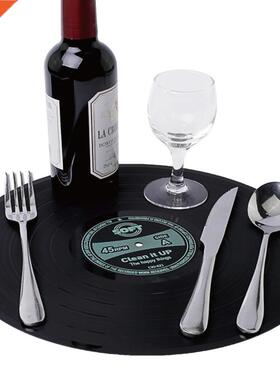 1pc Vinyl Record Table Mats Table Large Silicone Placemats