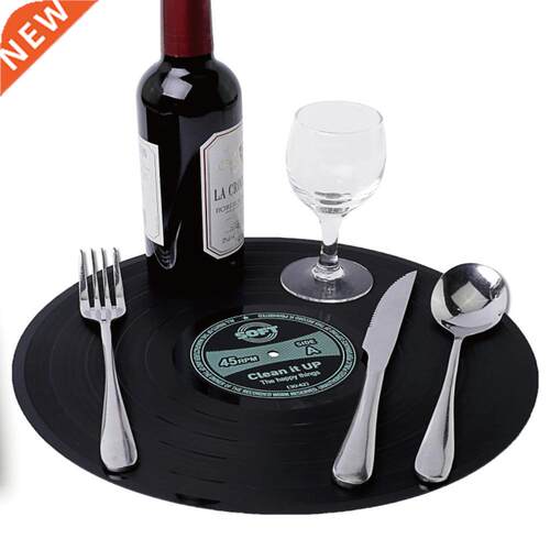1pc Vinyl Record Table Mats Table Large Silicone Placemats