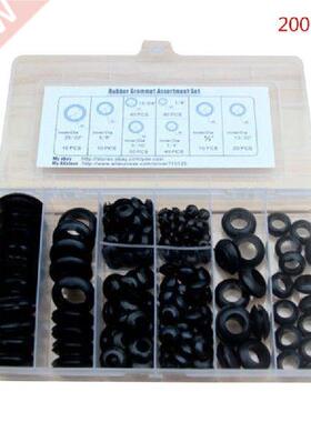 200Pcs/box Soft Rubber Grommet Gasket Kits for Wire Cable