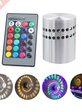 Colorful RGB Spiral Hole Wall Lamp Surface Install LED