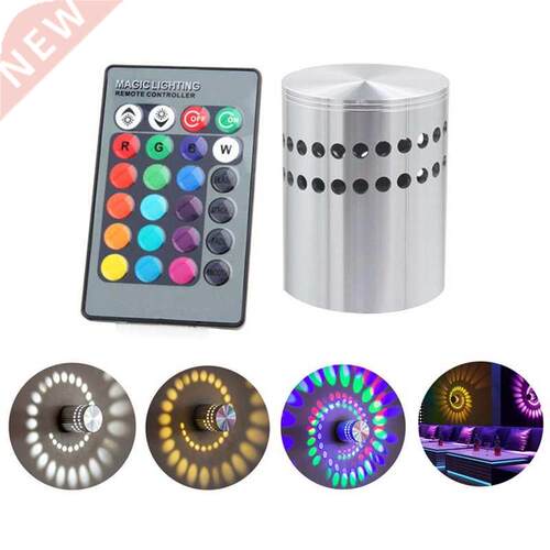 Colorful RGB Spiral Hole Wall Lamp Surface Install LED