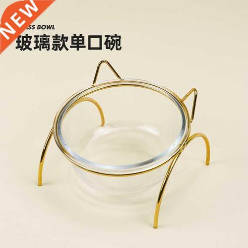 Pet Cat Bowl Double Bowl Cervical Protection Dog Bowl Cat