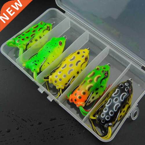 5PCs frog lure snakehead Fishing Bait Kit Trout Bass Bait Ho