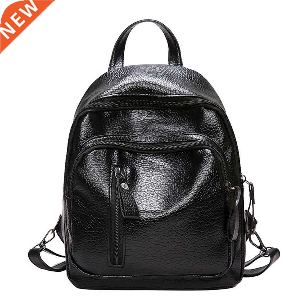 Leather Backpack Women Multifunction Shoulder Bookbags Scho