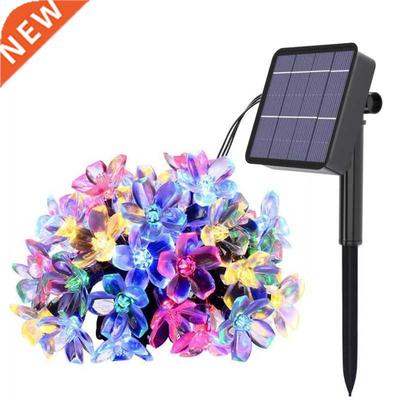 Solar Garlands Light 5m 7m 12m Peach Flower Solar Lamp Power
