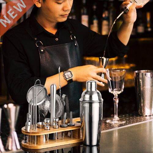 Shaker Set Bartender Kit With Stand Bar Kit Drink Mixer Set