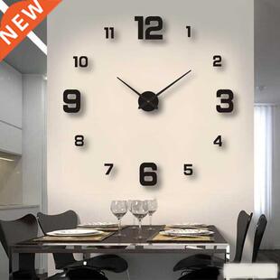 ini Hoe Wall Clock 3D DIY Acrylic irror Stickers For Hoe
