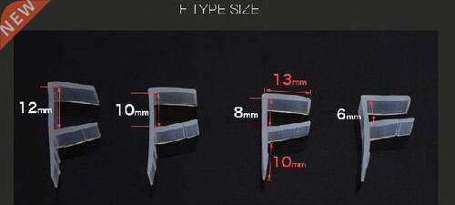 5M/lot F shape silicone rubber shower room door window
