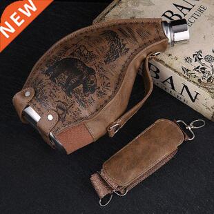 53oz 304 Stainless Steel Horns Hip Flask whisky vodka