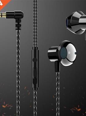 3.5mm Wired Earphone Control Stereo Sports Headphones Music