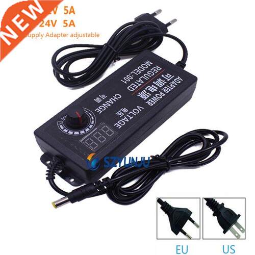 Power Supply Adapter Adjustable AC 100-240V to DC 3V-12V 5A