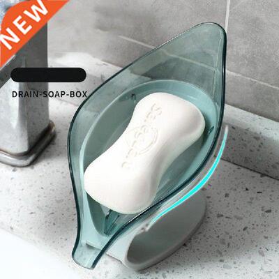 Leaf-shaped Soap Dish Drain Soap Holder Bath Room Shower