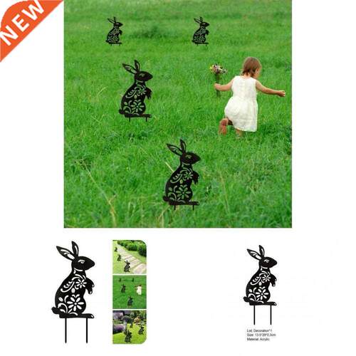 Great Floor Stake Eye-catching Acrylic Easter Bunny