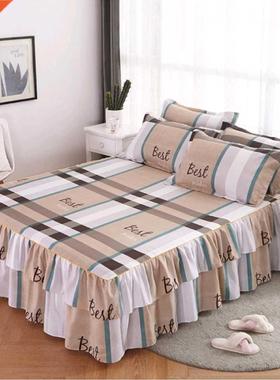 NEW 3PC Bedspread Bedroom Fitted Sheet ver Soft Non-Slip Kin