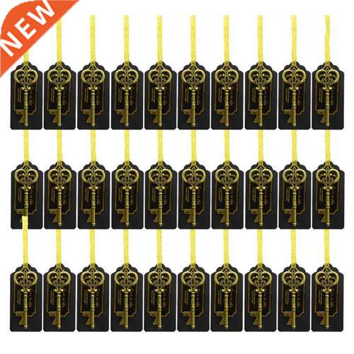30PCS Vintage Skeleton Key Bottle Opener Wedding Favor with