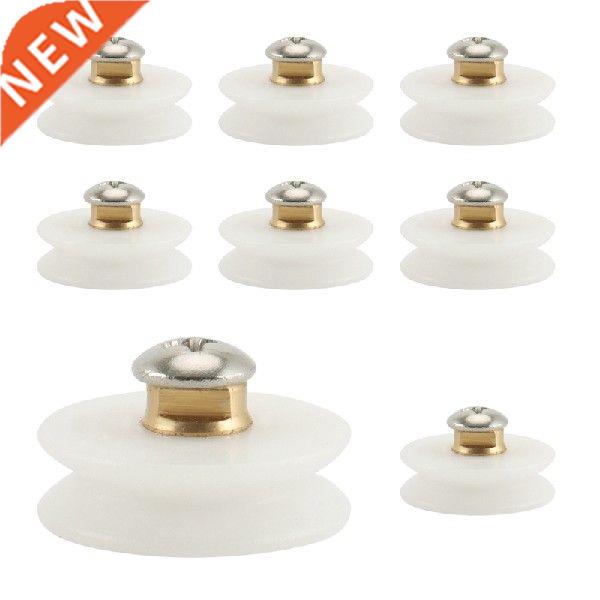 8Pcs Shower Pulley V-Groove Wheel, Nylon Wheel For Bathroom