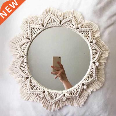 Macrame Mirror Handmade Tapestry Makeup Mirror Compact Bohem