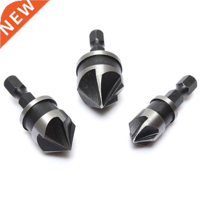 3pcs 12mm 16mm 19mm Countersink Bore Set 1/4 Hex Shank Wood