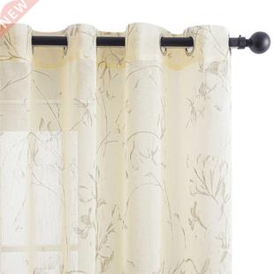 Topfinel Sheer Curtains for Living Room Bedroom Kitchen Tul
