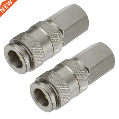 2pcs Air Line Hose Connector 1/4 BSP Thread Euro Fitting Fem