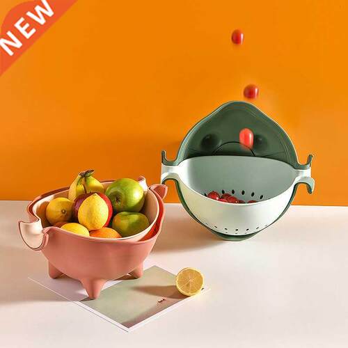 Double-Layer Inverted Fruit Basket Vegetable Washing Basin
