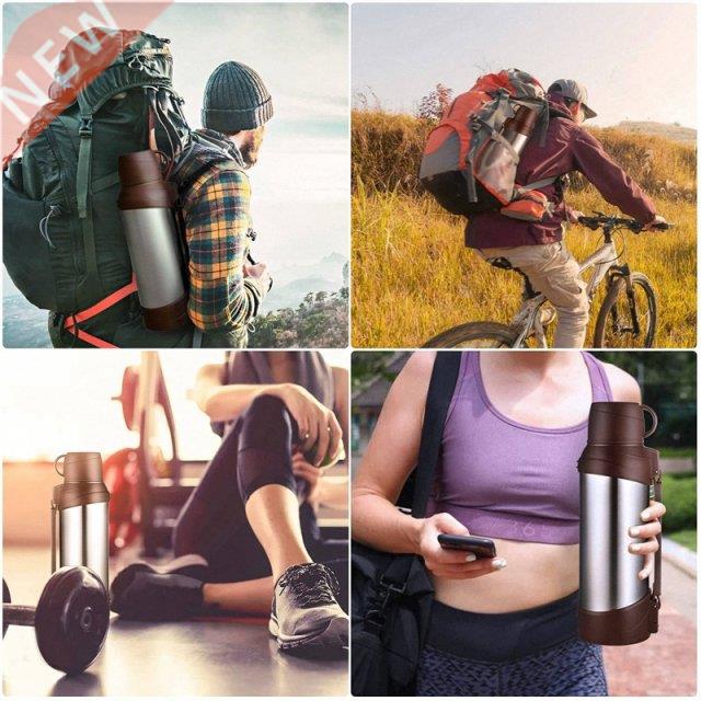 3L Stainless Steel Vacuum Insulated Flasks with Cup for Camp