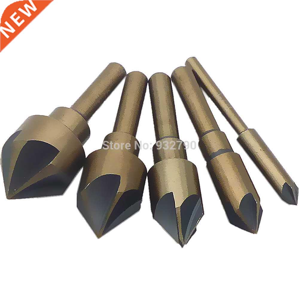 5pcs Industrial Countersink Drill Bit Tri-Flat Shank Change