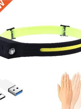 Portble COB LED Hedlmp Sensor Hedlight For Outdoor