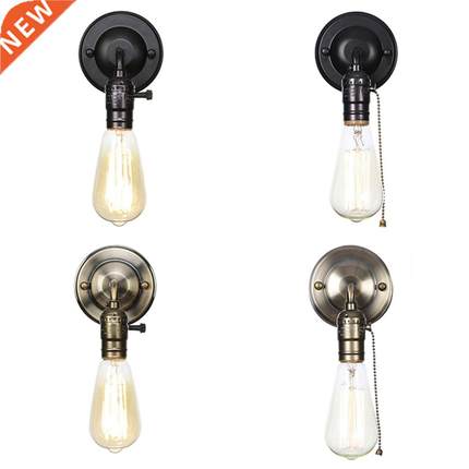 Pull Chain Switch Scones led Wall Lights Chrome Loft Style R