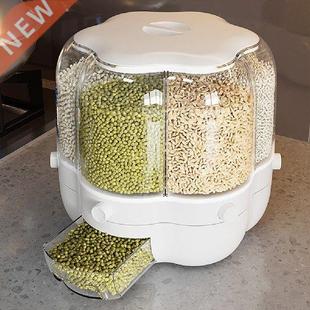 Rotating Grain Dispenser Rice Food Storage Bin Container