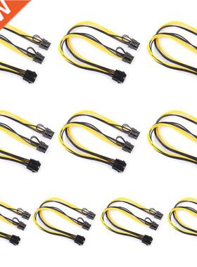 10pcs PCI-E 8 Pin to Dual 6+2 Pin Power Cable GPU Graphics C