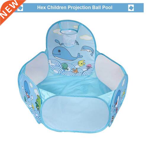 Pink & Blue Children Pop Up Hexagon Ocean Ball Pit P