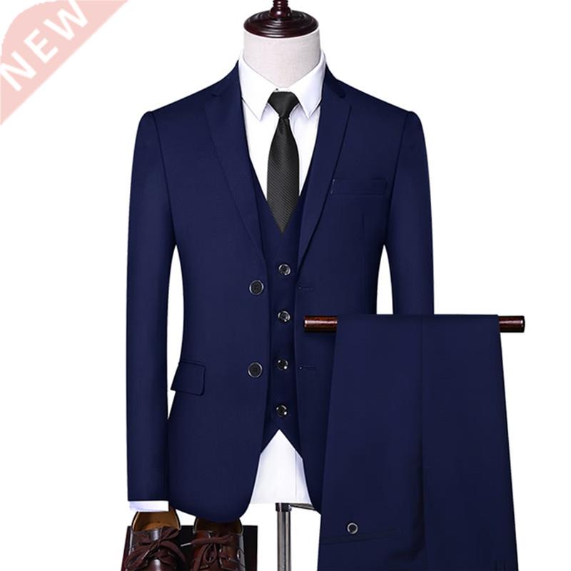 Formal Business Wedding 3 Pieces Suit Set / Male 2021 Blazer