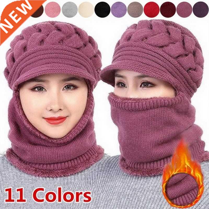 Coral Fleece Winter Hat Beanies Women's Hat Scarf Warm Breat