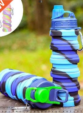 500ml Collapsble Water Bottle Reuseable BPA Free Slcone