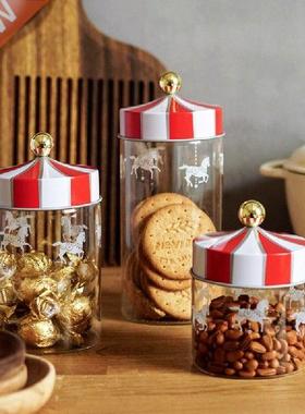 Circus Carousel Glass Sealed Can Christmas Storage Snacks