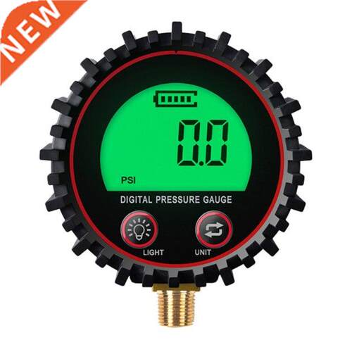 Dial Size Digital Air Pressure Gauge w/ 1/8'' NPT Bottom Con