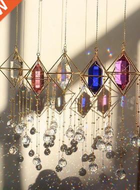 Crystal Big Wind Chime Sun Catcher Diamond Prisms Pendant
