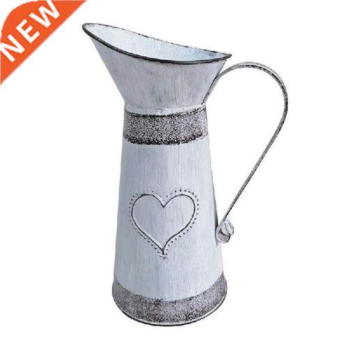 American Country Style Vintage Metal Iron Vase Wall Fence
