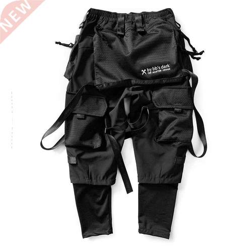 Techwear Cargo Pants Men Black Japanese Setwear Jogger