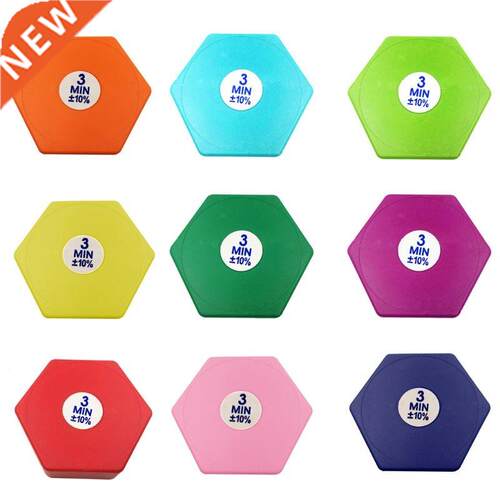 2Pcs Hexagon Hourglass Timer Set 3 Minutes Sandglass Clock