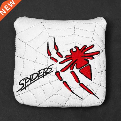1pc PU Leather with Spider Embroidery Magnet Golf Club Squar