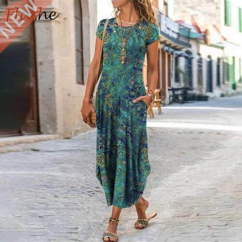 Plus Size Dress women 4XL ladies big 2022 Loose Large Boho