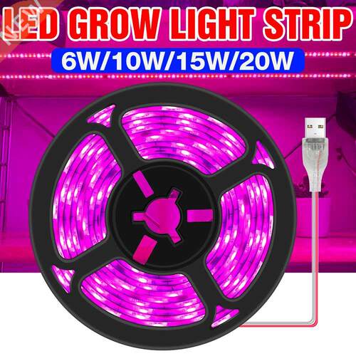 LED Full Spectrum Phyto Lamp USB 5V Grow Light Strip 0.5m 1m