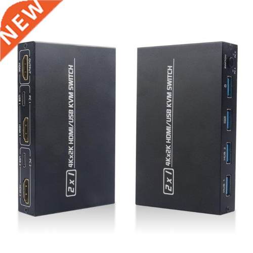1Pc KVM Switch HDMI-compatible/USB Support 2Kx4K 2 Hosts Sha