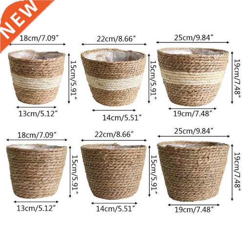 Noic Handmade Straw Storage Basket Indoor Outdoor Flower P
