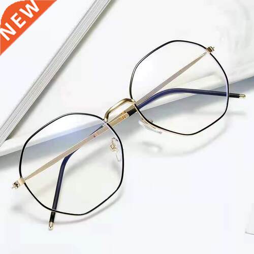 Ant-blue Lght Metal Eyeglasses Frame Women Men Clear Lens