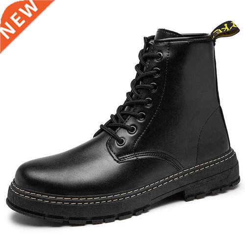2021 Spring and Autumn New Casual Fashion Men's Boots Lace-u