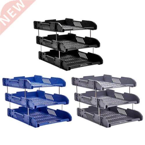 1 Pc  Layers Thicken Plastic File Desk Storage Basket Sh