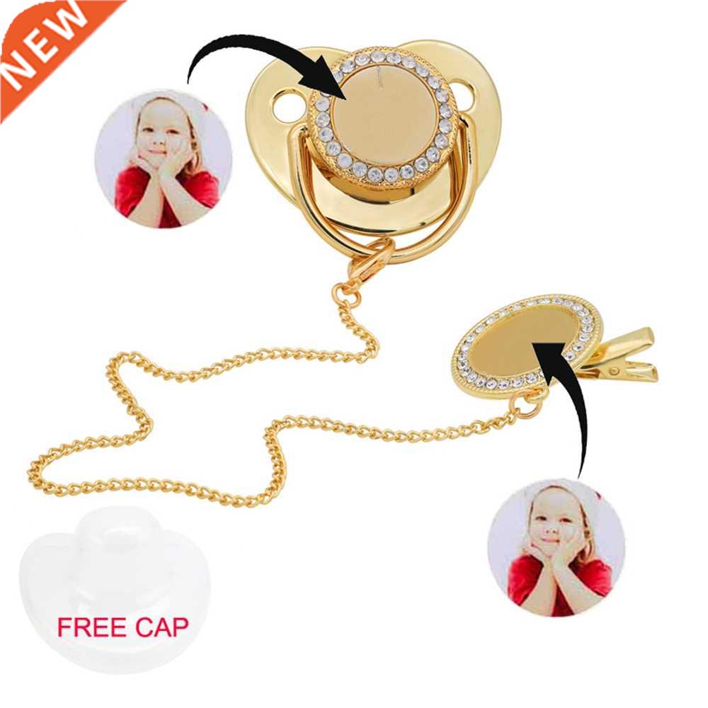 10 Cors Personalized Blank Baby Pacifier Rhinestone Dummy